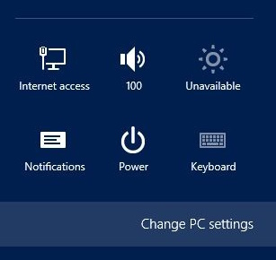 Change PC settings
